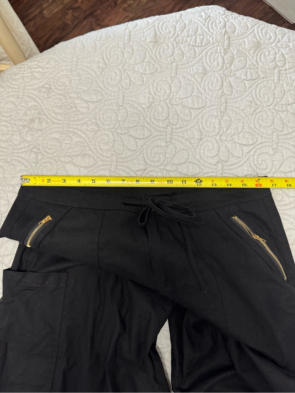 Black Linen Cargo Jogger Pants - Picture 2 of 6